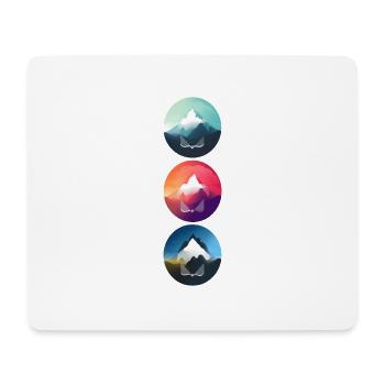 Mountain Landscape Geometric Art - Mouse Pad (horizontal) - white - Front