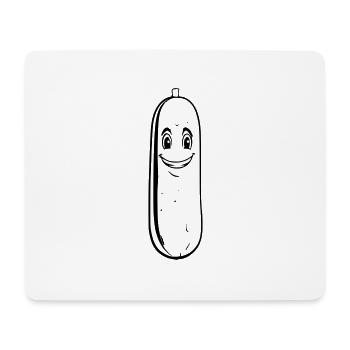 Cucumber Outline - Mouse Pad (horizontal) - white - Front