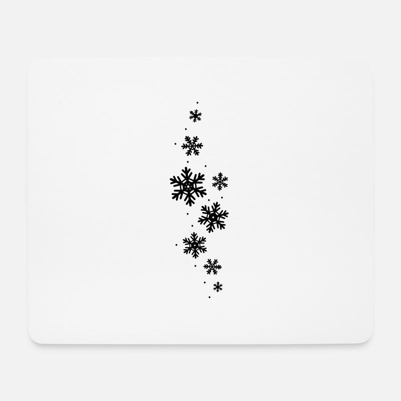 Eiskristalle Glitzer - Mousepad (Querformat) - Weiß