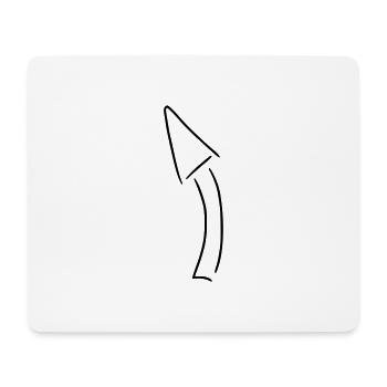 Arrow drawing sketch black - Mouse Pad (horizontal) - white - Front