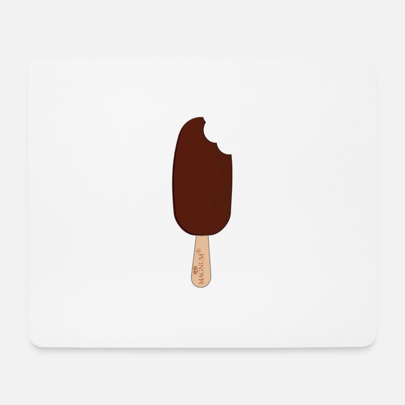 MAGNUM Eiscreme-T-Shirt - Mousepad (Querformat) - Weiß