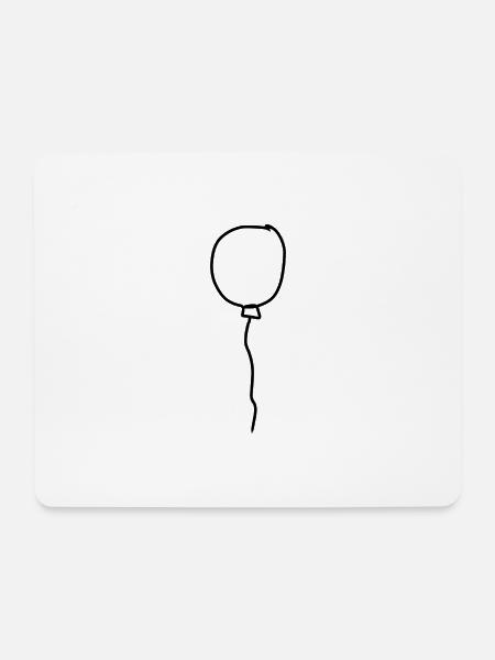 luftballon ballon symbol - Mousepad (Querformat) - Weiß