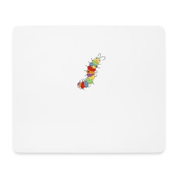 Jeu de la Petite Chenille - Tapis de souris (format paysage) - blanc - Devant