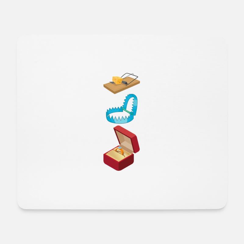 moderne Falle - Mousepad (Querformat) - Weiß