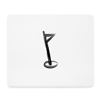 Golf Fahne - Mousepad (Querformat) - Weiß - Vorne
