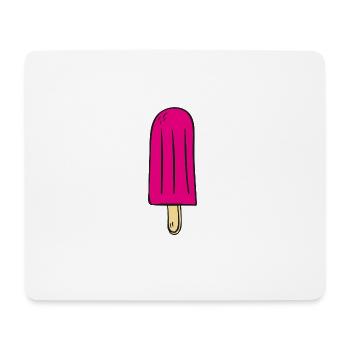 Pinkes Eis am Stiel - Mousepad (Querformat) - Weiß - Vorne