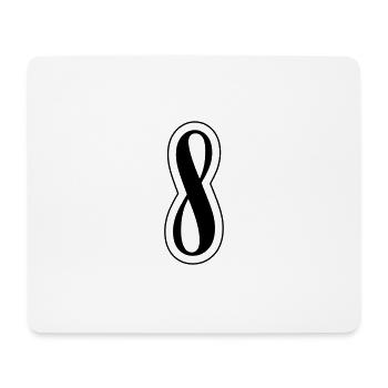 8 Number symbol - Mouse Pad (horizontal) - white - Front