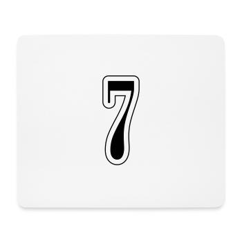 7 Number symbol - Mouse Pad (horizontal) - white - Front