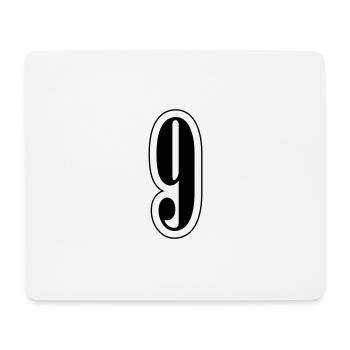 9 Number symbol - Mouse Pad (horizontal) - white - Front