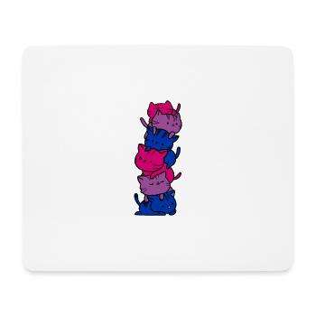 Chats bisexuels de la fierté - Tapis de souris (format paysage) - blanc - Devant