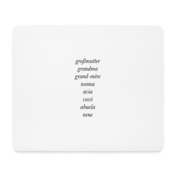Großmutter in verschiedenen Sprachen Design Shirt - Mousepad (Querformat) - Weiß - Vorne
