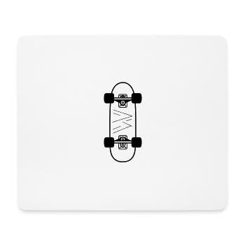 skateboard - Tapis de souris (format paysage) - blanc - Devant