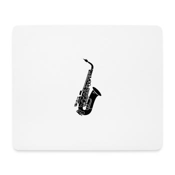 Saxophon - Mousepad (Querformat) - Weiß - Vorne