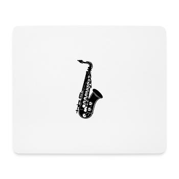 saxophone - Tapis de souris (format paysage) - blanc - Devant