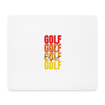 Golf Art : Vibration du club de golf - Tapis de souris (format paysage) - blanc - Devant