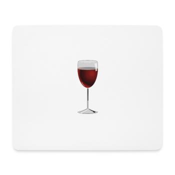 Wein Glas - Mousepad (Querformat) - Weiß - Vorne