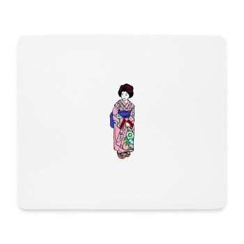 Geisha - Mousepad (Querformat) - Weiß - Vorne
