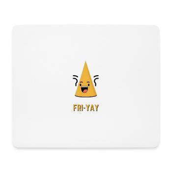 Wochentag Emoji: Freitag - Mousepad (Querformat) - Weiß - Vorne
