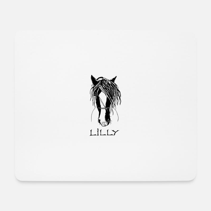 Lilly - Mousepad (Querformat) - Weiß