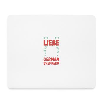 I love my German Shepherd - Mouse Pad (horizontal) - white - Front