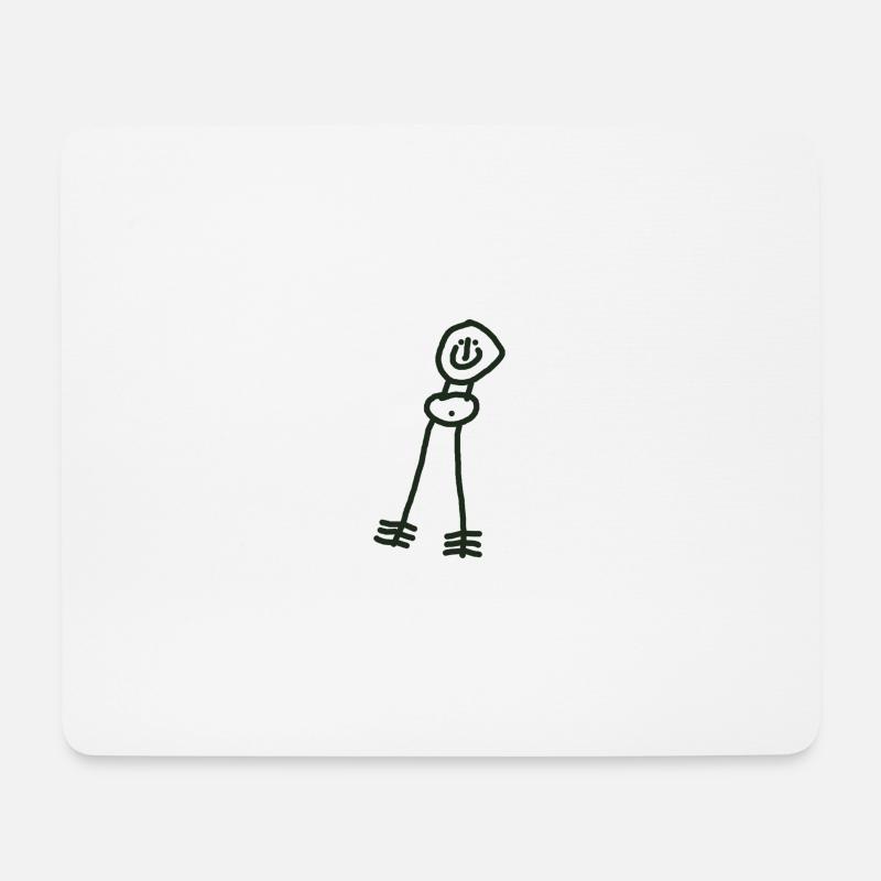 Mensch - Mousepad (Querformat) - Weiß