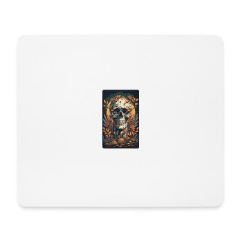 Overgrown Skull - Mousepad (Querformat) - Weiß - Vorne