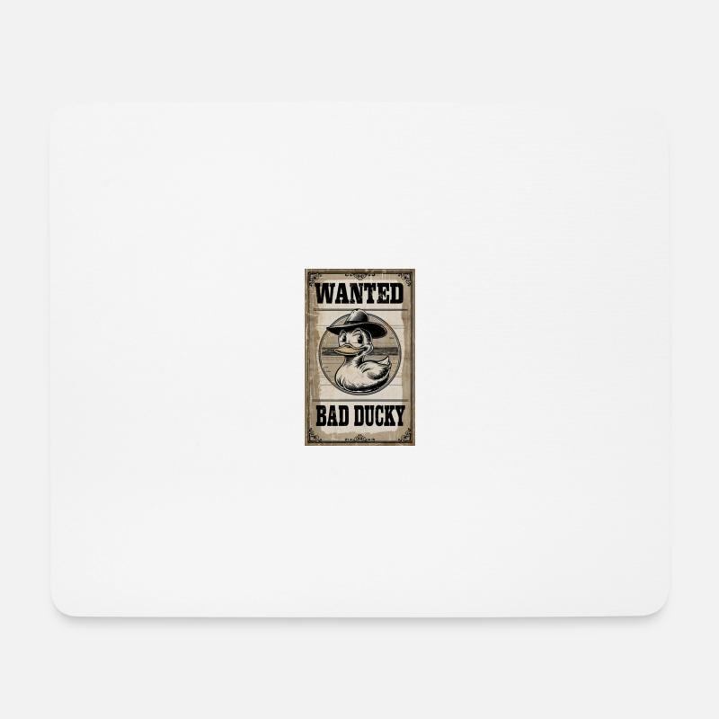 Poster wollte schlechtes Enten-Vintage-Poster - Mousepad (Querformat) - Weiß