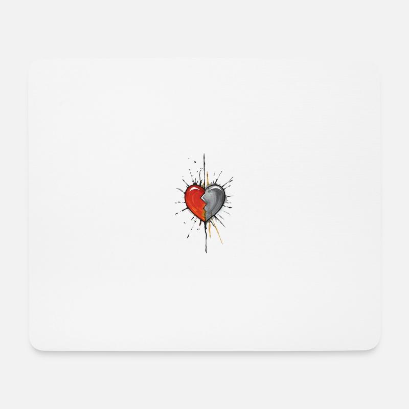 Splash inc. Heart 3 - Mousepad (Querformat) - Weiß