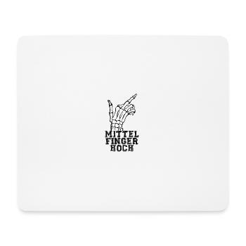 Mittelfinger Hoch - Mousepad (Querformat) - Weiß - Vorne