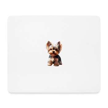 Chien - Yorkshire Terrier - Tapis de souris (format paysage) - blanc - Devant