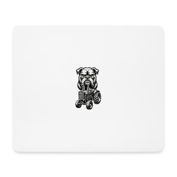 Tractor with Bulldog – Strong design for real fans - Mouse Pad (horizontal) - white - Front