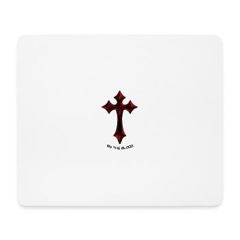 Rotes Gothic Kreuz-Talisman - Mousepad (Querformat) - Weiß - Vorne