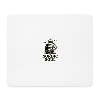 Nordic Soul – Maritime Vintage Sailing Ship Design - Mouse Pad (horizontal) - white - Front