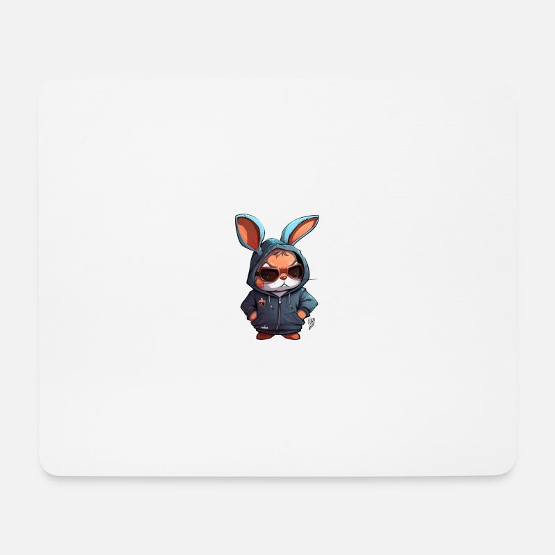 Kaninchen 4 - Mousepad (Querformat) - Weiß