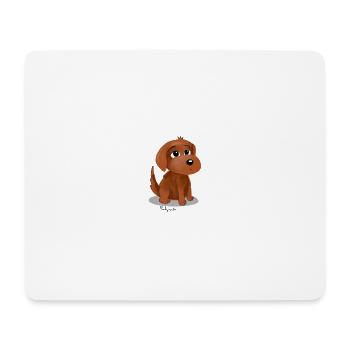 Hund, Baby Hund - Mousepad (Querformat) - Weiß - Vorne