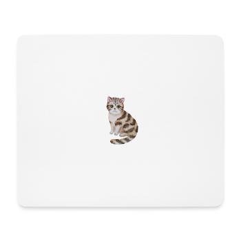 Süße Katze - Mousepad (Querformat) - Weiß - Vorne
