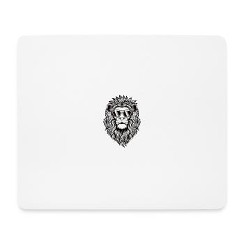 Lion Head Sunglasses Lion Cat Face Animal - Mousepad (Querformat) - Weiß - Vorne