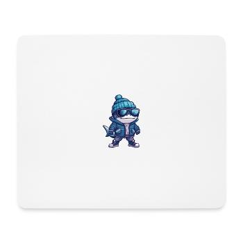 Hai Winter Comic - Mousepad (Querformat) - Weiß - Vorne