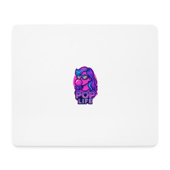Retro Neon Mädchen Bubblegum Pop Design - Mousepad (Querformat) - Weiß - Vorne