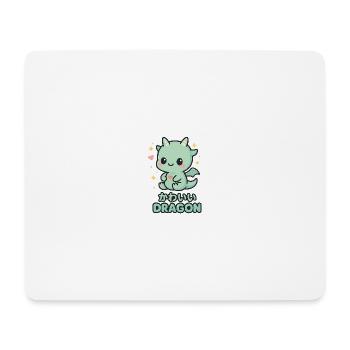 Little Kawaii Dragon with Hearts - Mouse Pad (horizontal) - white - Front