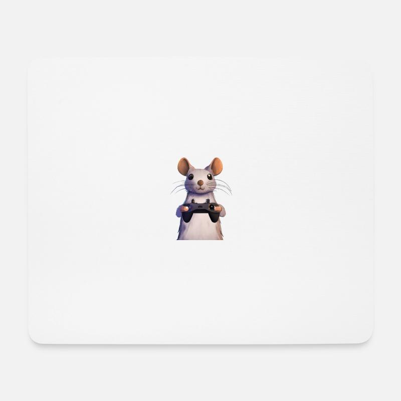 Maus - Mousepad (Querformat) - Weiß