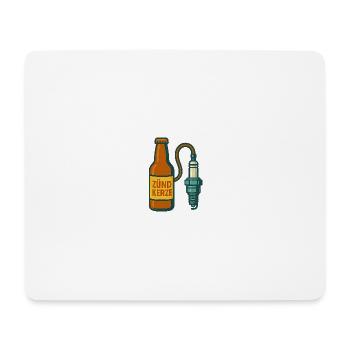 Zündkerze verbunden mit Flasche - Mousepad (Querformat) - Weiß - Vorne