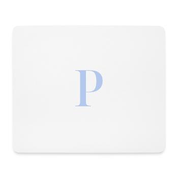 Letter P Blue - Mouse Pad (horizontal) - white - Front