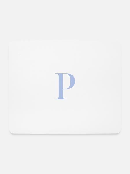 Letter P Blue - Mouse Pad (horizontal) - white