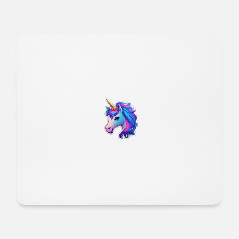 cute unicorn 4 - Mousepad (Querformat) - Weiß