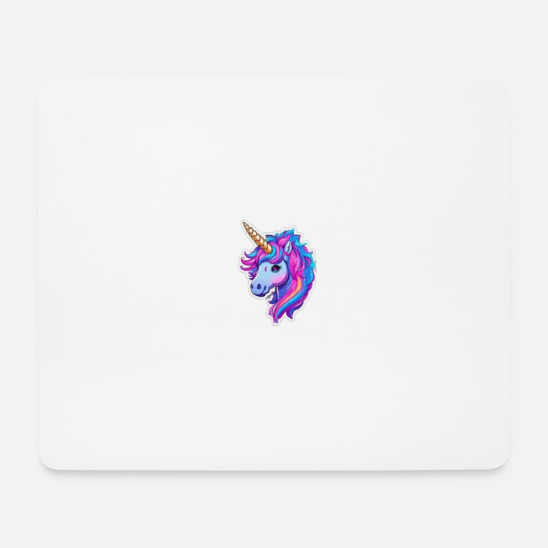 cute uncorn 2 - Mousepad (Querformat) - Weiß