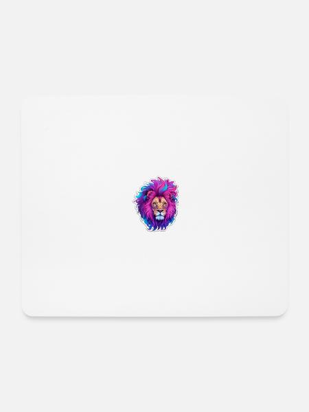 colourful lion - Mousepad (Querformat) - Weiß