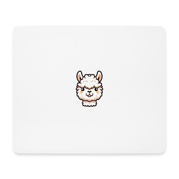 Alpaka Lama Kopf Comic Cartoon - Mousepad (Querformat) - Weiß - Vorne