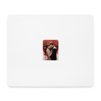 Couple de manga japonais - Tapis de souris (format paysage) - blanc - Devant