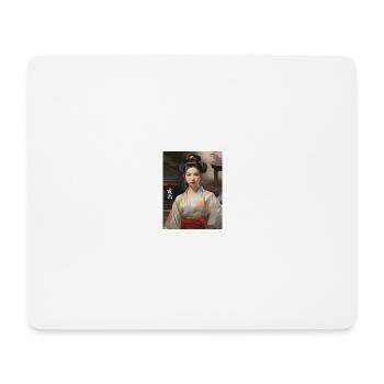 Manga Frau - Mousepad (Querformat) - Weiß - Vorne